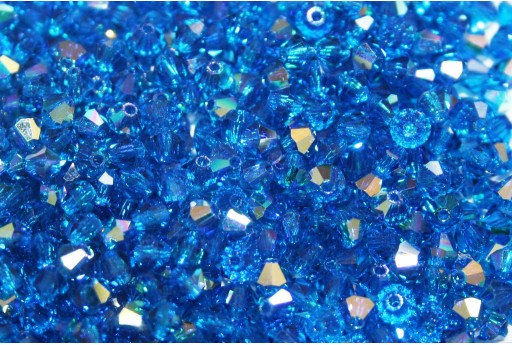 Bicones Preciosa - MC Bead Rondell - Capri Blue AB 4mm - 30pcs 2