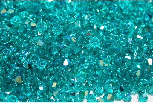 Bicones Preciosa - MC Bead Rondell - Blue Zircon AB 4mm - 30pcs 2