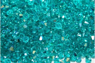 Bicones Preciosa - MC Bead Rondell - Blue Zircon AB 4mm - 30pcs
