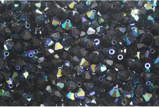 Bicones Preciosa - MC Bead Rondell - Jet AB 4mm - 30pcs 2