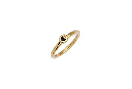 Ring Slim with Moon Fixed Size - Gold 17mm