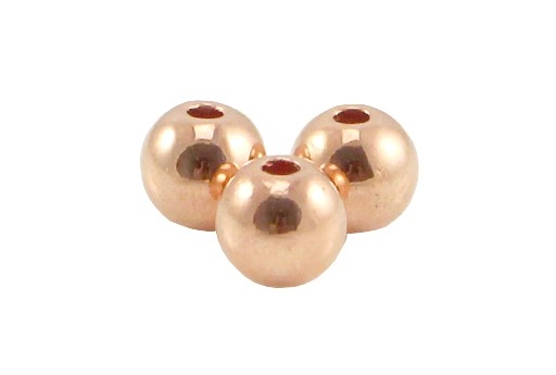 Zamak Ball Bead - Rose Gold 8mm - 4pcs