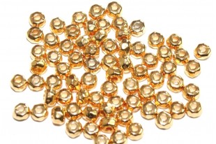 Rondella Sfaccettata in Zama - Oro 3x4,3mm - 10pz