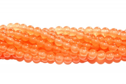 Dyed Jade Round - Light Orange 6mm - 60pcs