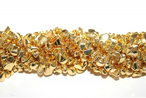 Hematite Chips Beads - Gold 5x8mm - 64pcs