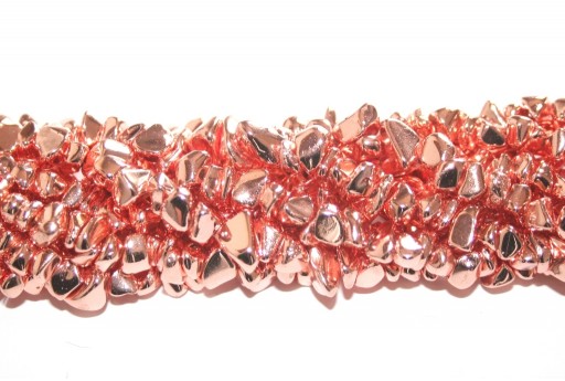 Hematite Chips Beads - Rose Gold 5x8mm - 64pcs