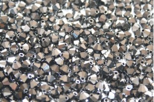 Biconi Preciosa - MC Bead Rondelle - Jet Hematite Full 4mm - 30pz