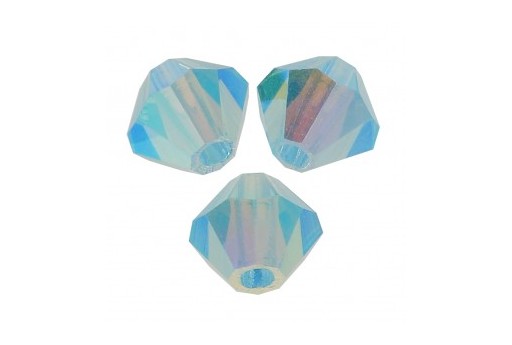 Bicones Preciosa - MC Bead Rondell - Aqua Bohemica AB 2X 4mm - 30pcs