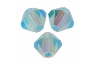 Bicones Preciosa - MC Bead Rondell - Aqua Bohemica AB 2X 4mm - 30pcs