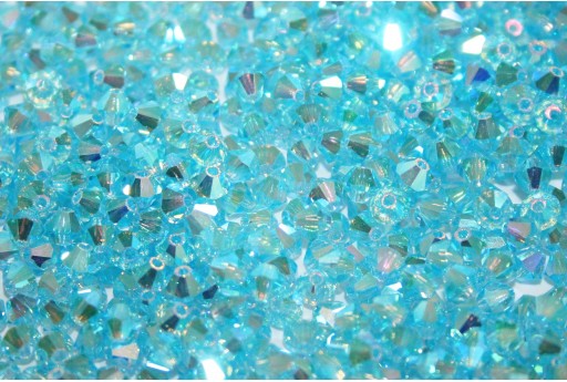 Bicones Preciosa - MC Bead Rondell - Aqua Bohemica AB 2X 4mm - 30pcs 2