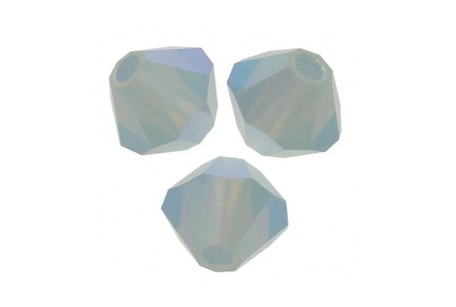 Bicones Preciosa - MC Bead Rondell - Light Sapphire Opal AB 2X 4mm - 30pcs