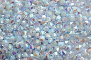 Bicones Preciosa - MC Bead Rondell - Light Sapphire Opal AB 2X 4mm - 30pcs