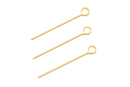 Stainless Steel Eye Pin - Golden 40x0,7mm - 20pcs