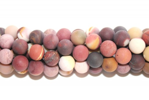 Moukite Frosted Round Beads 8mm - 46pcs-perlinebijoux.com-