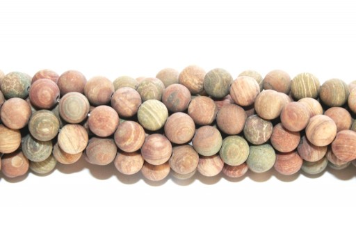 Oak Jasper Frosted Round Beads 6mm - 58pcs