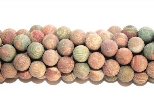 Oak Jasper Frosted Round Beads 8mm - 46pcs