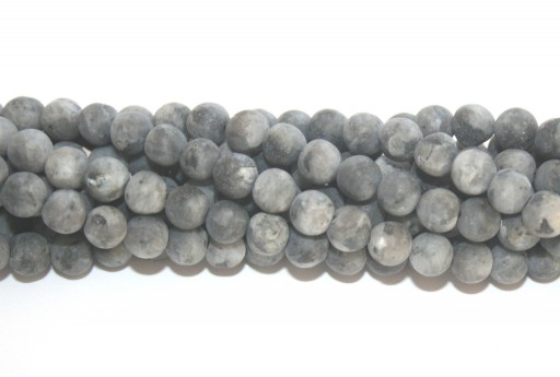 Larvikite Frosted Round Beads 6mm - 66pcs
