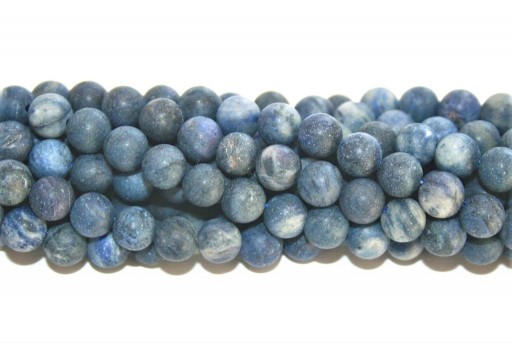 Dumortierite Frosted Round Beads 6mm - 58pcs