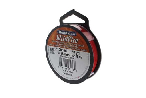 WildFire Beading Thread Red 0,15mm - 45,8m