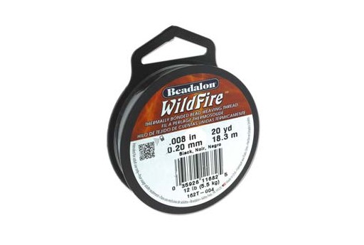 WildFire Beading Thread Black 0,20mm - 18,3m