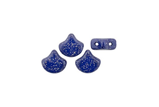 Czech Glass Ginko Beads - Stardance - Midnight Blue 7,5x7,5mm - 10g