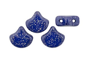 Czech Glass Ginko Beads - Stardance - Midnight Blue 7,5x7,5mm - 10g