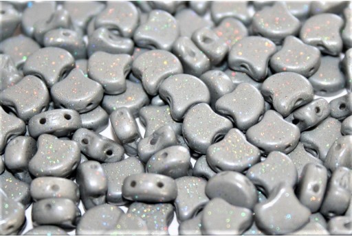 Czech Glass Ginko Beads - Stardance - Ultimate Grey 7,5x7,5mm - 10g 2