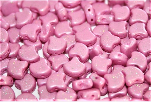 Czech Glass Ginko Beads - Stardance - Flamingo Pink 7,5x7,5mm - 10g 2