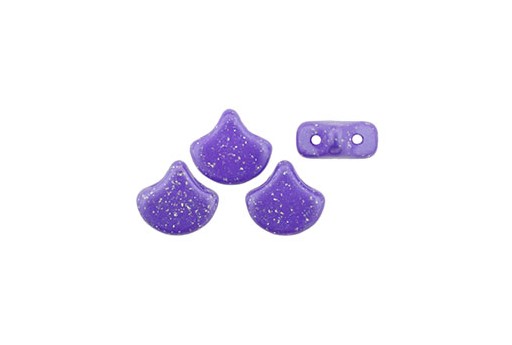 Czech Glass Ginko Beads - Stardance - Ultra Violet 7,5x7,5mm - 10g