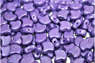 Czech Glass Ginko Beads - Stardance - Ultra Violet 7,5x7,5mm - 10g