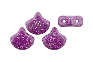 Czech Glass Ginko Beads - Stardance - Vivid Viola 7,5x7,5mm - 10g