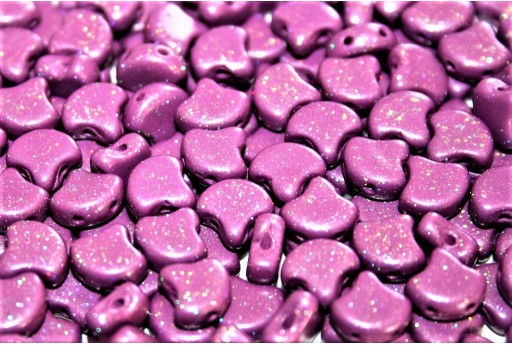 Czech Glass Ginko Beads - Stardance - Vivid Viola 7,5x7,5mm - 10g 2