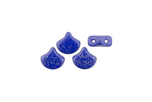 Czech Glass Ginko Beads - Stardance - Navy Blue 7,5x7,5mm - 10g