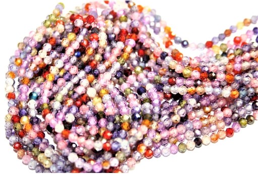 Cubic Zirconia Faceted Round - Multicolor 2mm - 150pcs