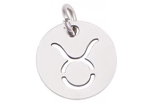 Stainless Steel Zodiac Charms - Taurus 12mm - 1pc