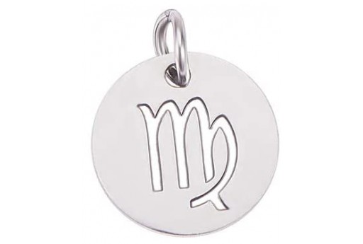 Stainless Steel Zodiac Charms - Virgo 12mm - 1pc