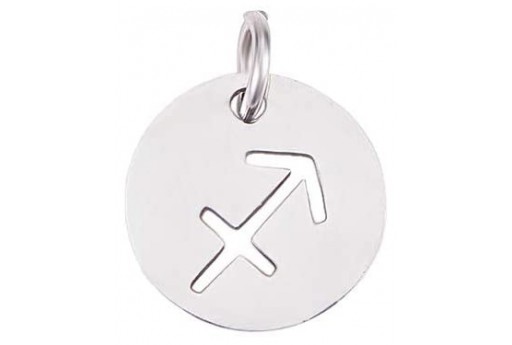 Stainless Steel Zodiac Charms - Sagittarius 12mm - 1pc