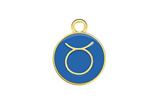 Charms Zodiaco Smaltato Blue - Toro 15x12mm - 1pz