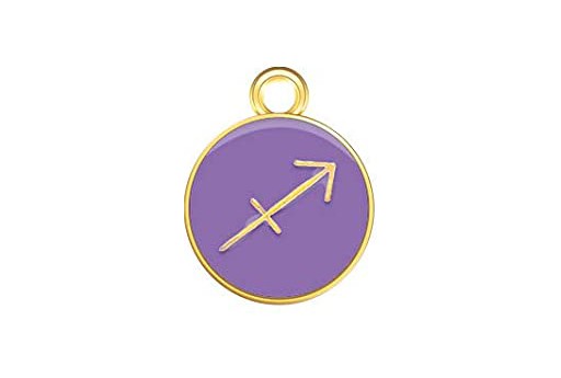 Charms Zodiaco Smaltato Viola - Sagittario 15x12mm - 1pz