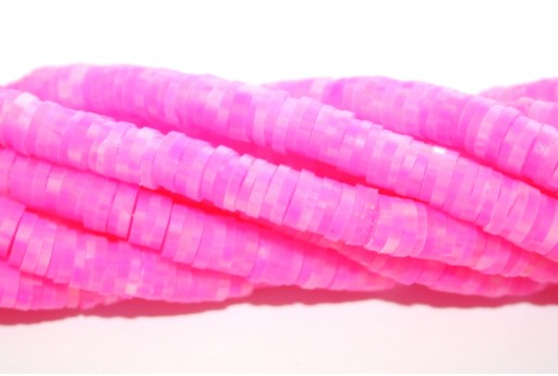 Heishi Beads - Tweed Pink 6mm - 200pcs