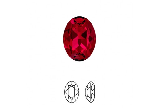 Cabochon Shiny Crystal 4120 - Scarlet 14x10mm - 1pc