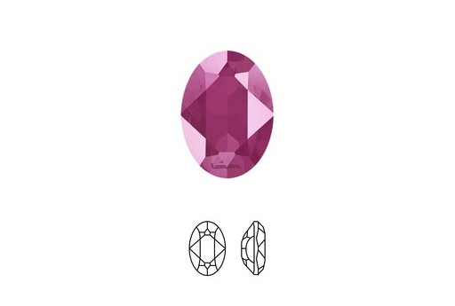 Cabochon Shiny Crystal 4120 - Peony Pink 18x13mm - 1pc