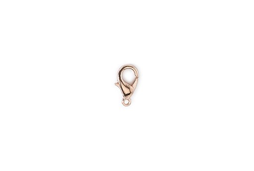 Zamak Lobster Claw Clasps Rose Gold 12X7,2mm - 4pcs