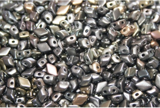 Mini Gemduo Beads - Crystal Grey Rainbow 6x4mm - 5g 2