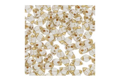 Mini Gemduo Beads - Crystal Bronze Lined 6x4mm - 5g