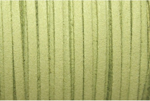 Suede Alcantara Cord Moss Green 3x1,5mm - 2m
