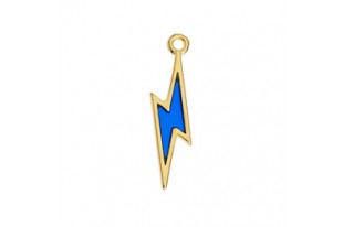 Charms Fulmine - Oro Blue 6,4x24,9mm - 2pz