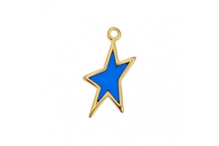 Charms Stella - Oro Blue 11,7x23,2mm - 2pz