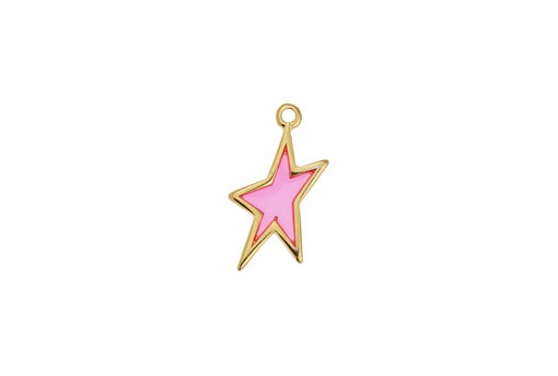 Charms Stella - Oro Fuchsia 11,7x23,2mm - 2pz