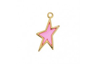 Charms Stella - Oro Fuchsia 11,7x23,2mm - 2pz